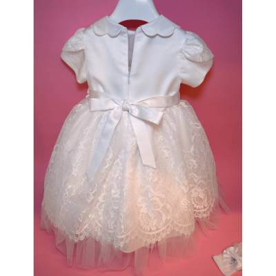 Taufe Zeremonie Kleid mit Band Größe 18 Monate Petit - 