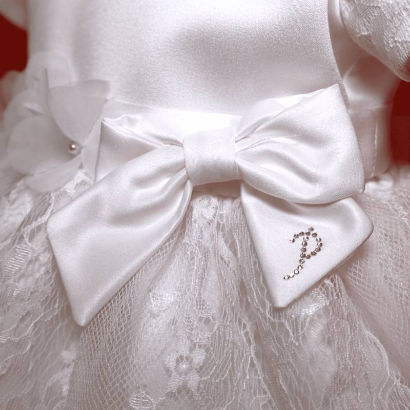 Vestido de cerimónia de batizado com faixa tamanho 18 meses Petit - 