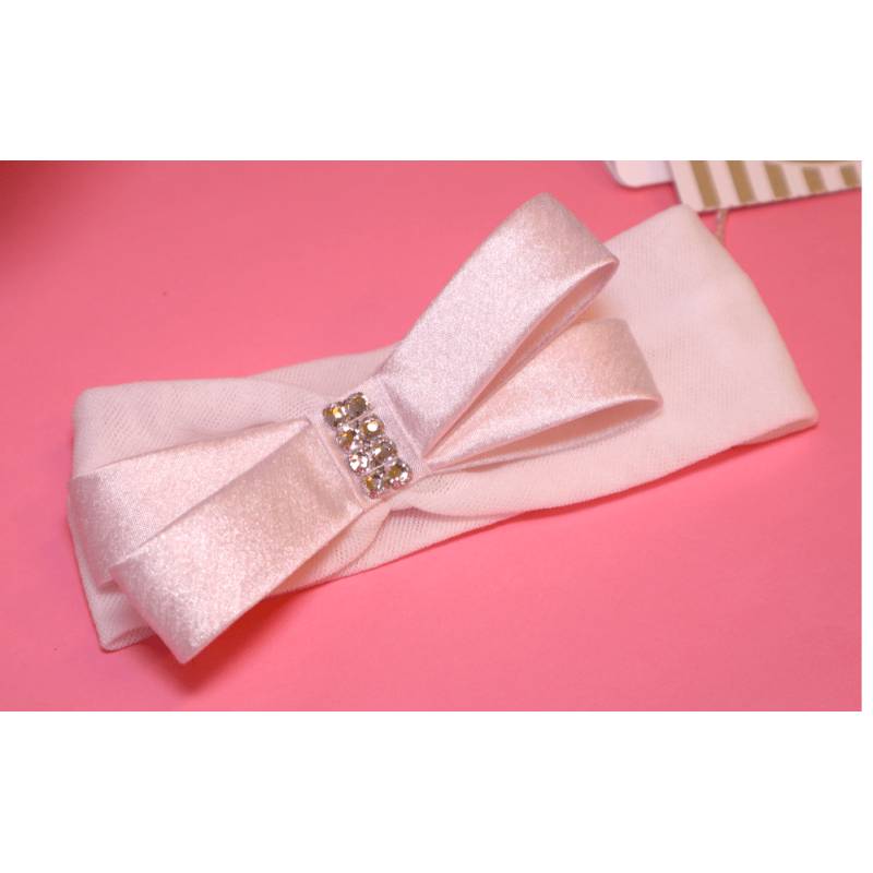 Vestitino cerimonia Battesimo bambina con fascetta 18 mesi Minù - 