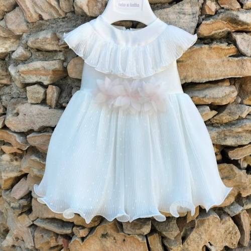 Pamina Camila - robe de baptême bébé fille en taille 6-18 mois/ivoire