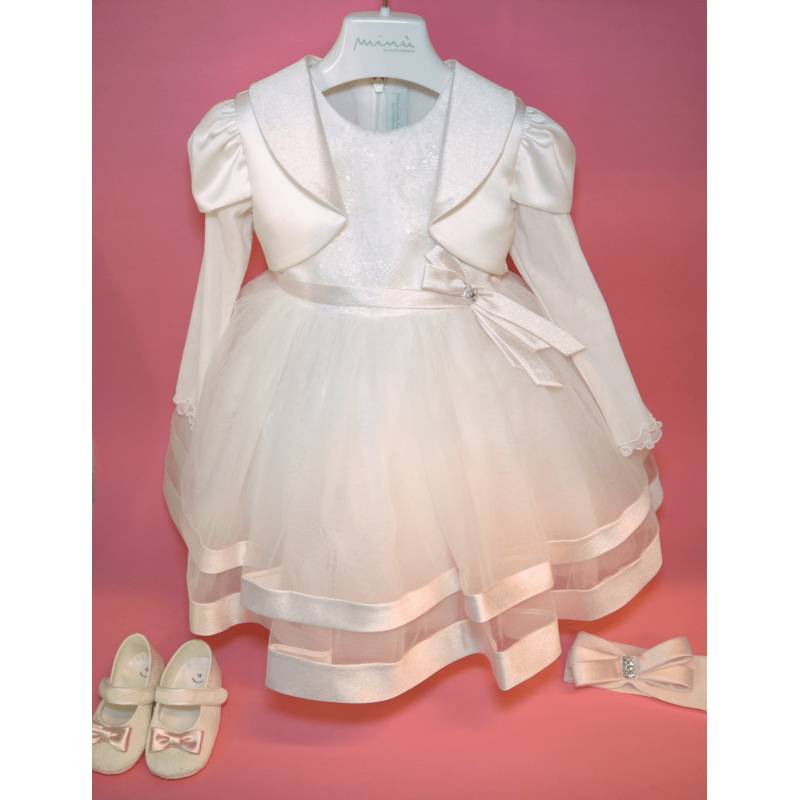 Girl's christening ceremony dress with 18-month band Minù - 