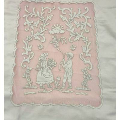 Elegant baby blanket and sheet - 