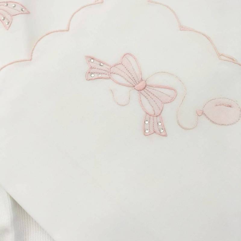 Couverture et drap brodés à la main pour bébé - 
