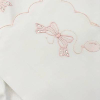 Couverture et drap brodés à la main pour bébé - 