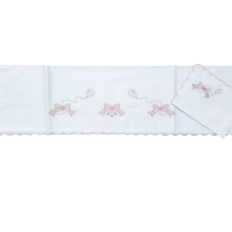 Couverture et drap brodés à la main pour bébé - 