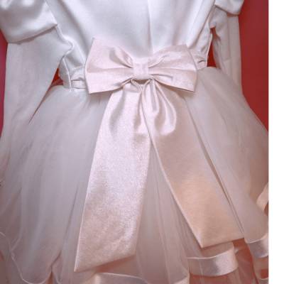 Vestido de cerimónia de batizado de menina com faixa para 18 meses Minù - 