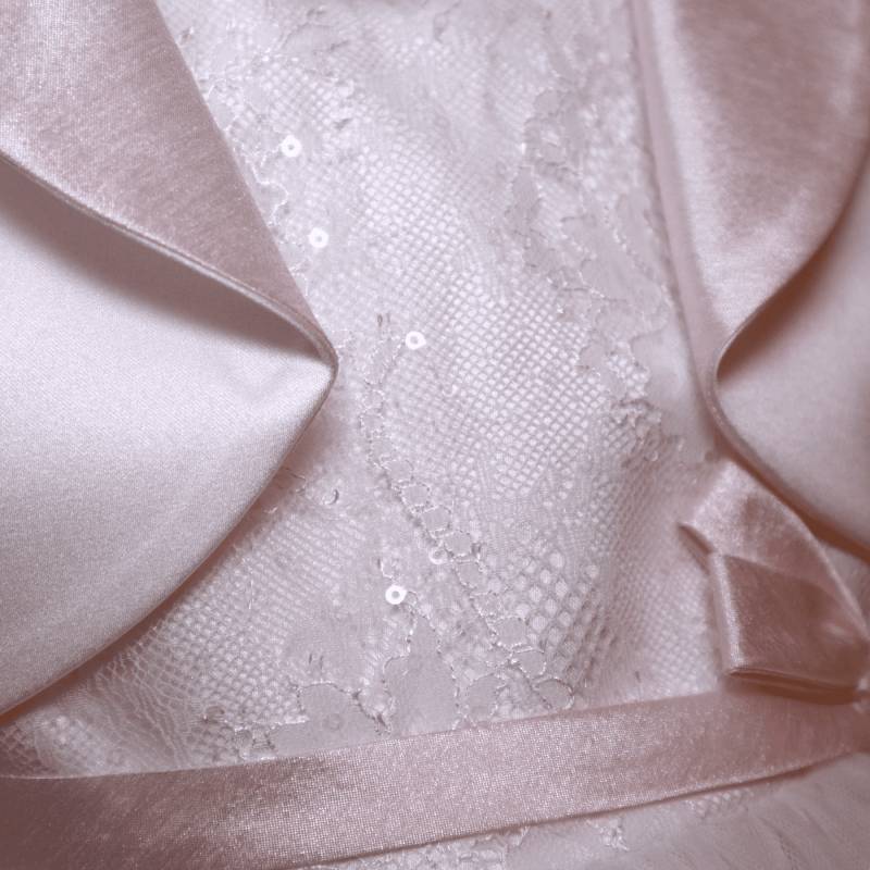 Vestitino cerimonia Battesimo bambina con fascetta 18 mesi Minù - 