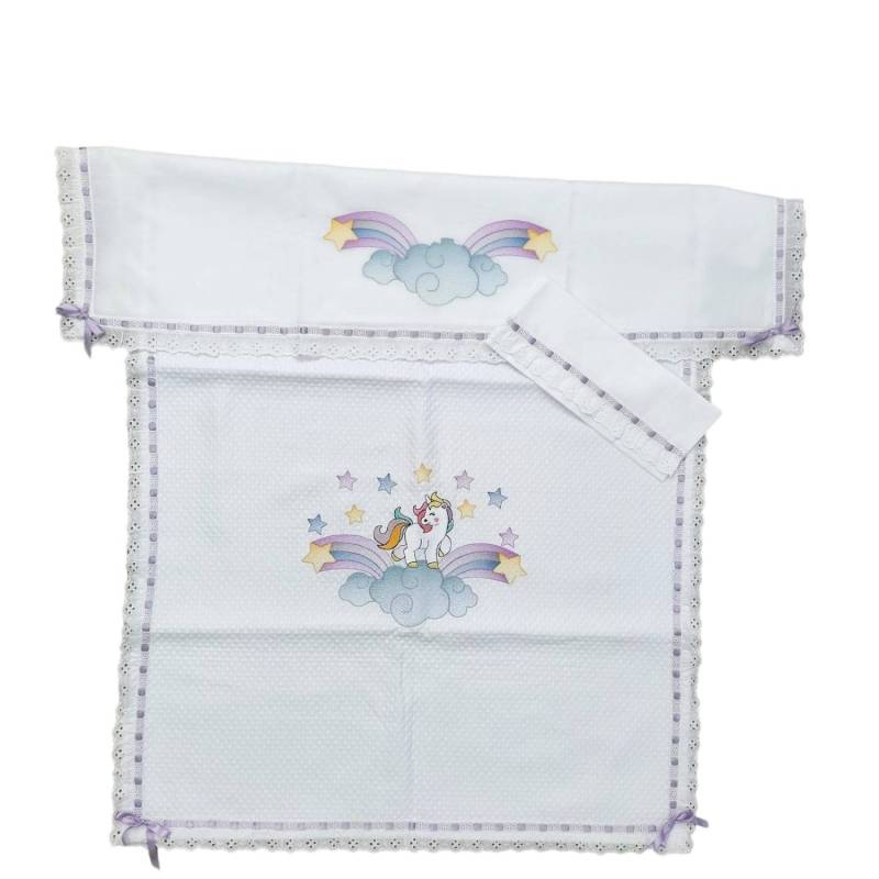 Couverture et drap licorne - 