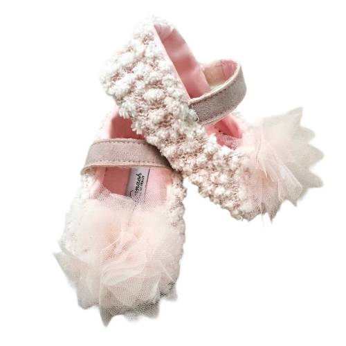 Chaussons de berceau rose pour nouveau-né Ninnaoh -  2