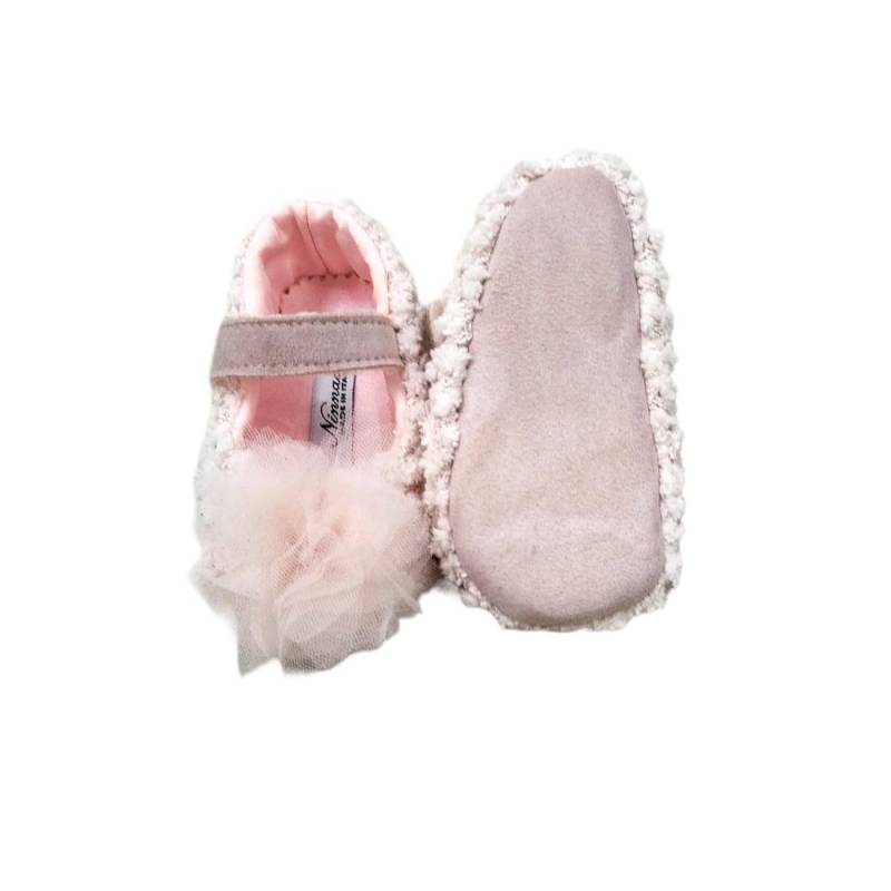 Chaussons de berceau rose pour nouveau-né Ninnaoh - 