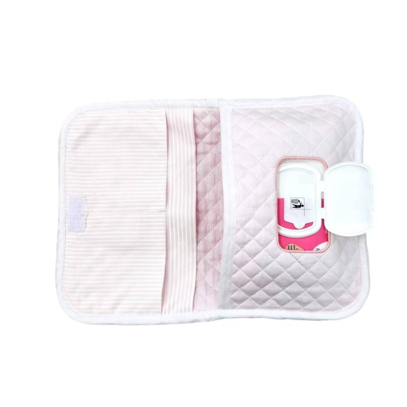 Porta salviette e pannolini neonata rosa - 