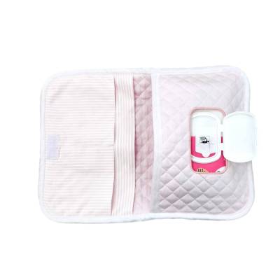 Rosa Babytücher und Windelhalter - 