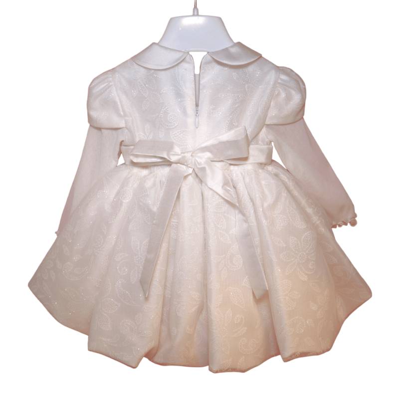 Vestido de cerimónia de batizado branco para bebé menina 12 meses Minù - 