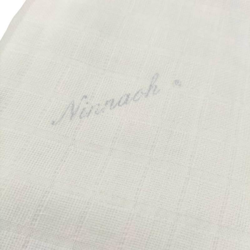 Carré de gaze Ninnaoh blanc et bleu clair - 