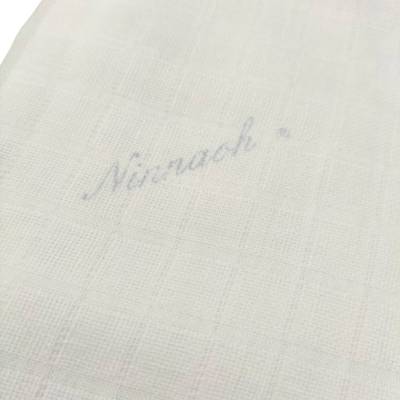 Quadrato in garza Ninnaoh bianco e celeste - 