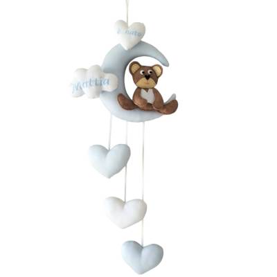 Nouveau-né bébé ourson lune noeud - 