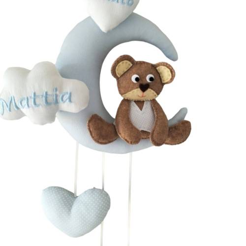 Fiocco nascita neonato orsetto sulla luna -  2