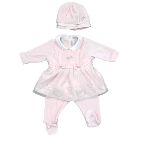 Coprifasce neonata ciniglia rosa Minù 1 mese - 