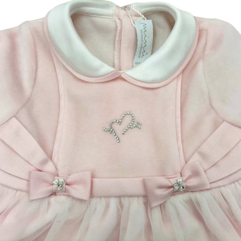 Coprifasce neonata ciniglia rosa Minù 1 mese - 