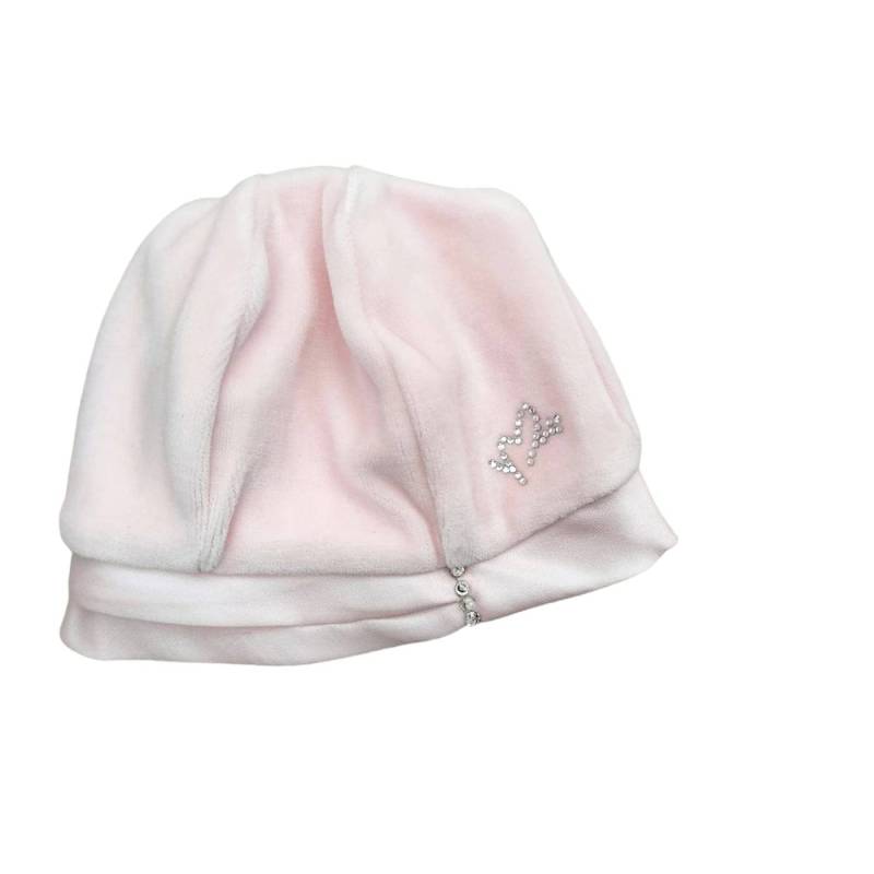 Capa de chenille rosa para recém-nascido Minù 1 mês - 