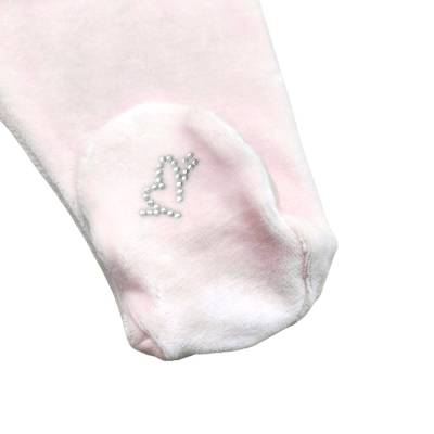 Capa de chenille rosa para recém-nascido Minù 1 mês - 