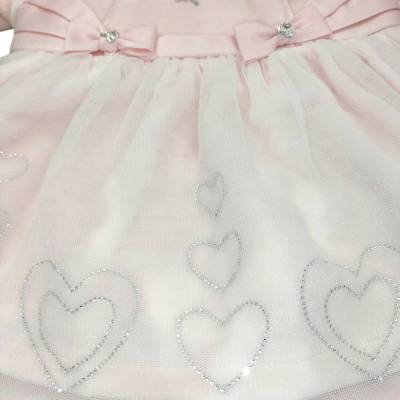 Housse chenille rose pour nouveau-né Minù 1 mois - 