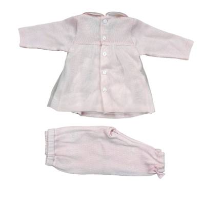 Housse chenille rose pour nouveau-né Minù 1 mois - 