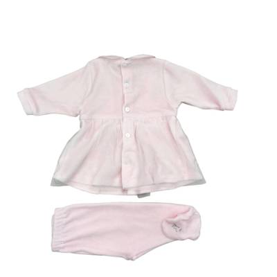 Housse chenille rose pour nouveau-né Minù 1 mois - 