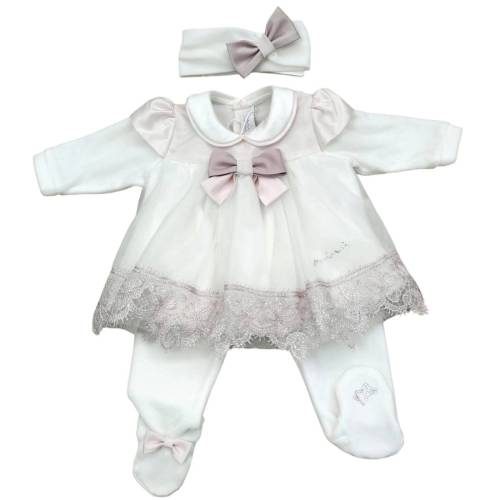 Housse élégante en chenille pour nouveau-né Minù 1 mois - 