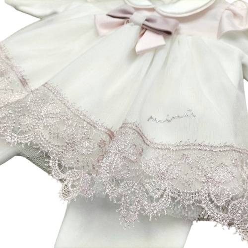 Eleganter Chenillebezug für Neugeborene Minù 1 Monat -  2