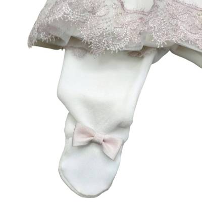 Eleganter Chenillebezug für Neugeborene Minù 1 Monat - 
