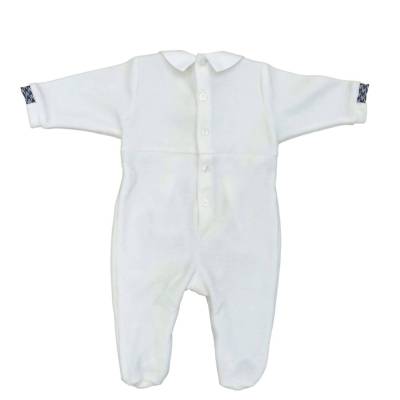 Newborn baby chenille sleepsuit Minù 1 month - 