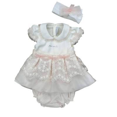 Robe de chambre élégante pour nouveau-né avec bandeau 3 mois Minù - 