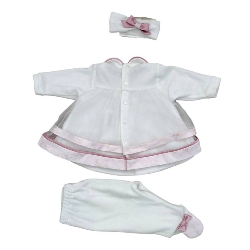 Elégante couverture en chenille pour nouveau-né Minù avec bande de 3 mois - 