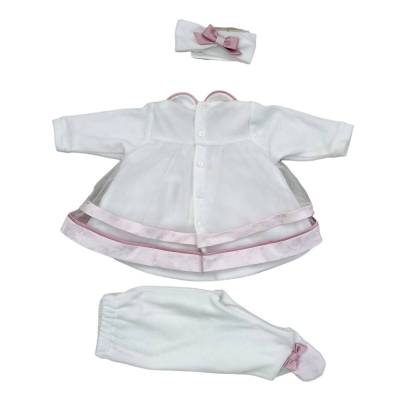 Elégante couverture en chenille pour nouveau-né Minù avec bande de 3 mois - 