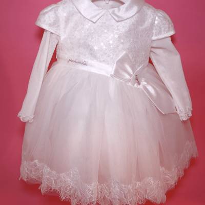 Christening ceremony dress baby girl 9 and 18 months Minù - 