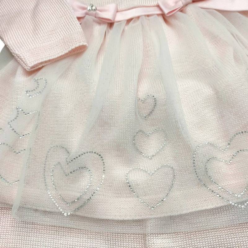 Couvre-bébé 1 mois rose chenille Minù - 