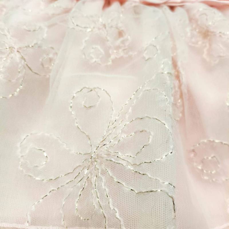 Neugeborenes Baby Kleid mit coulottes 3 Monate rosa - 