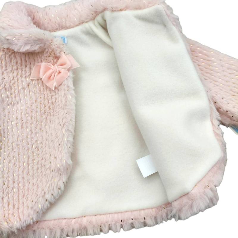 Baby rosa Pelzmantel - 