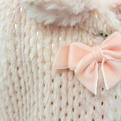 Baby rosa Pelzmantel - 