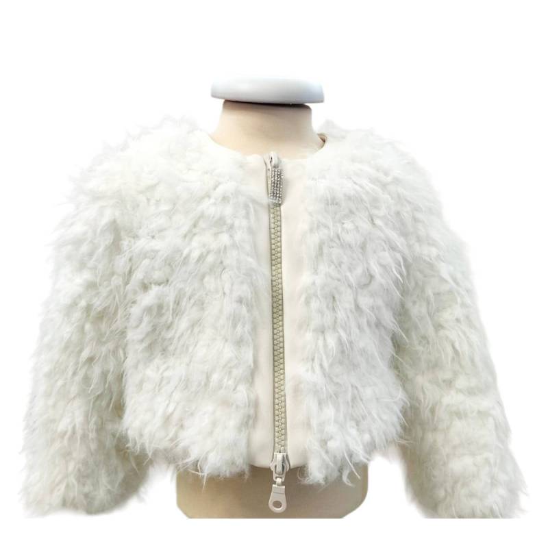 Manteau de fourrure blanc pour nouveau-né Minù - 