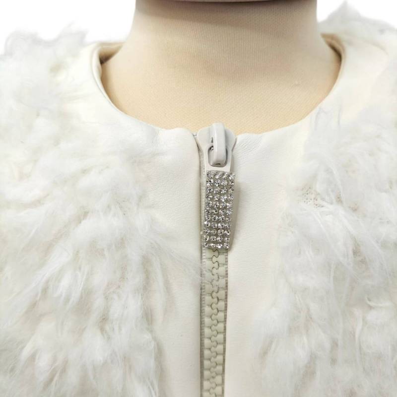 Casaco de pele branco para recém-nascido Minù - 