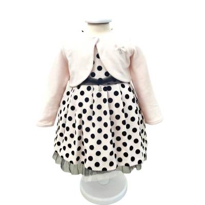 Vestido de niña con encogimiento de hombros Barcellino - 