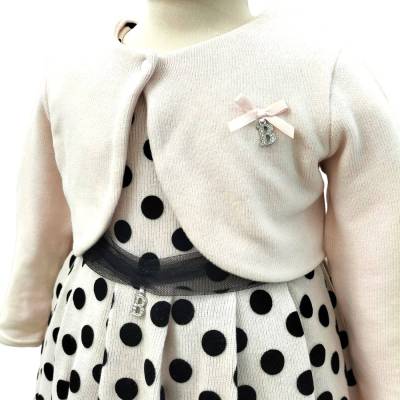 Vestido de niña con encogimiento de hombros Barcellino - 