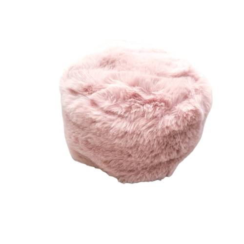 Bonnet en fausse fourrure rose pour bébé 6 mois Minù - 