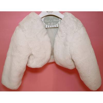 Vestido de cerimónia de batizado para bebé menina com pelo falso 18 e 24 meses - 