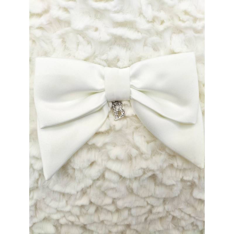 Couverture en fausse fourrure blanche pour bébé - 