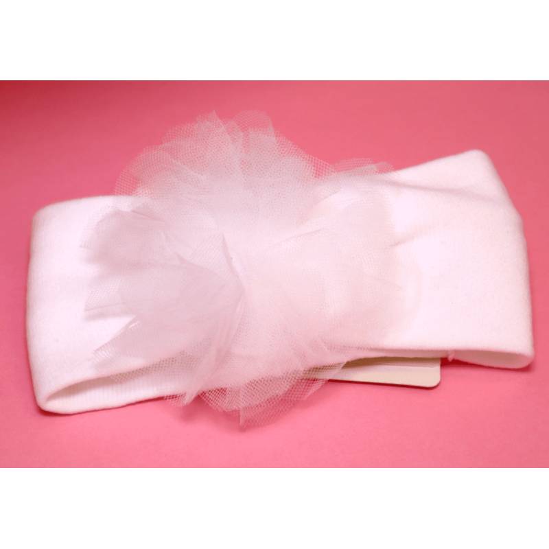 Vestitino cerimonia Battesimo bambina bianco  con  fascetta 6 mesi e 24 mesi - 