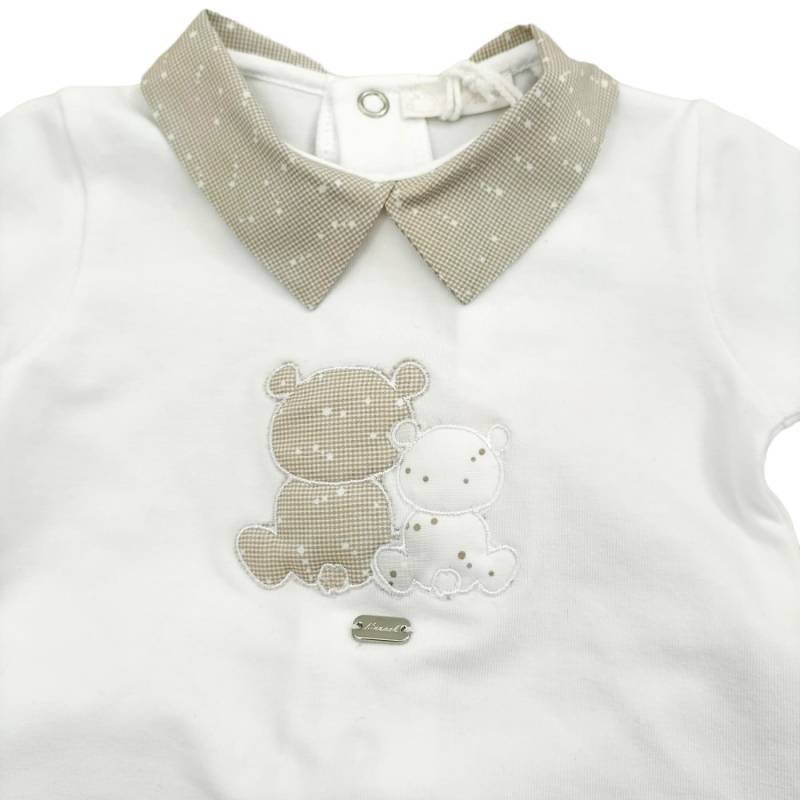 Housse bébé garçon 1 mois blanc et gris tourterelle Ninnaoh - 