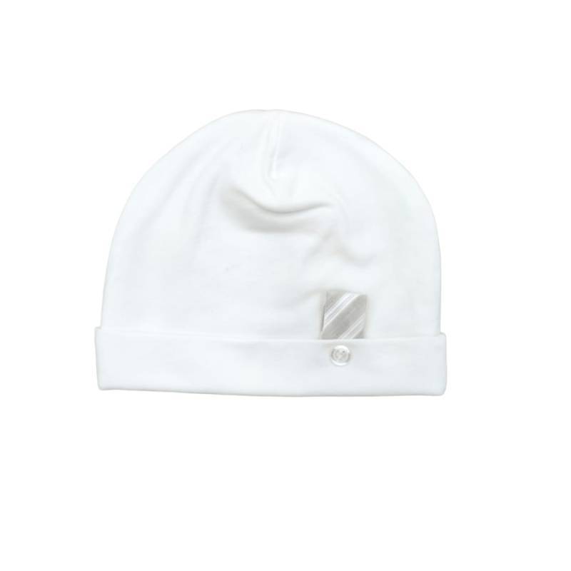 Neugeborenes Baby-Schlafanzug mit beige-cremefarbener Baumwollweste 1 Monat - 